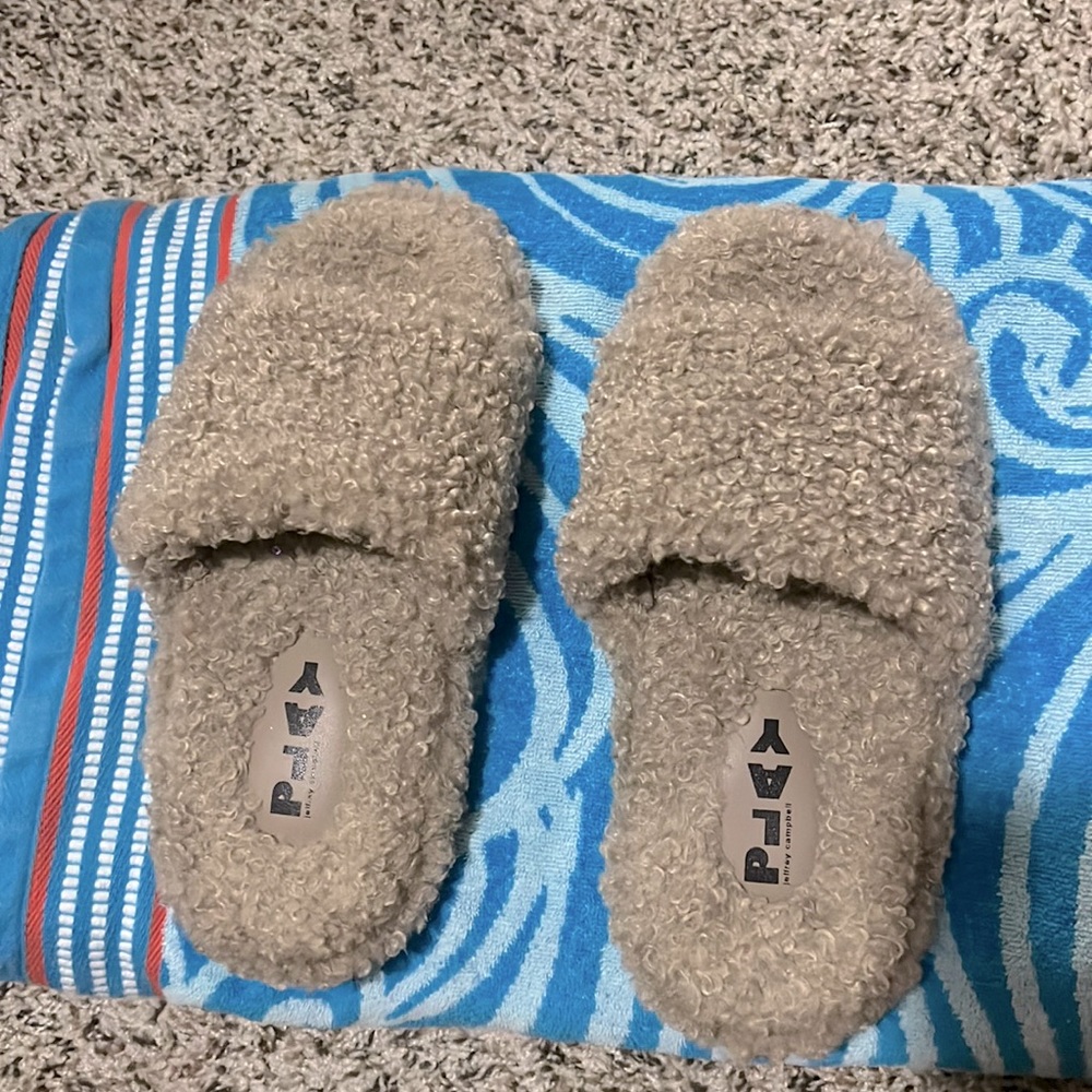 Jeffrey Campbell Play Fuzzy Slippers